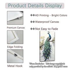 Peacock Wall Art Beautiful Peacock Feather Canvas Prints Peacock Birds on the…