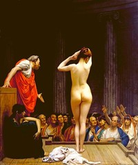 A ROMAN SLAVE MARKET 1884 FRENCH ART PAINTING BY JEAN LEON GEROME REPRODUCTION