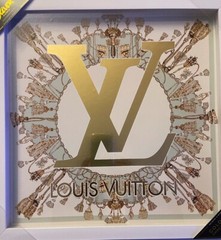 Oliver Gal Louis Vuitton LV Monogram Canvas Fashion Wall Art 16”x16” Rare Print