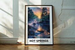 Hot Springs National Park – Travel Poster, Home Decor, Arkansas Destinations