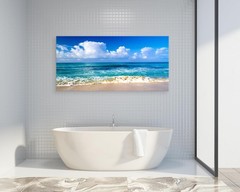 Ocean Seascape Canvas Painting Canvas Wall Art Poster Mural,DIY Framed 24″x48″
