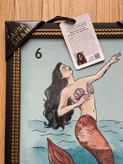 SAPNA SHAH LA SIRENA WALL ART 12”x18” LOTERIA #6 LOTTERY PRINT MERMAID DECOR