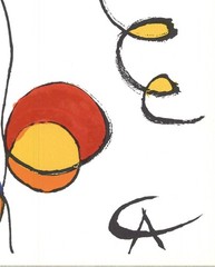 ALEXANDER CALDER Spirales 15″ x 11.5″ Lithograph 1974 Surrealism Multicolor