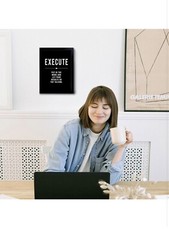 Inspirational Canvas Painting Wall Art, Execute Motivational Positive Wall Art