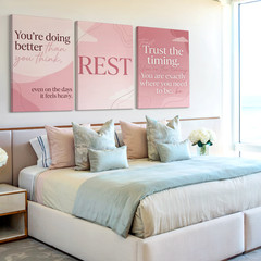 3 Pieces Inspirational Large Wall Art Canvas Set for Living Room Set Of 3