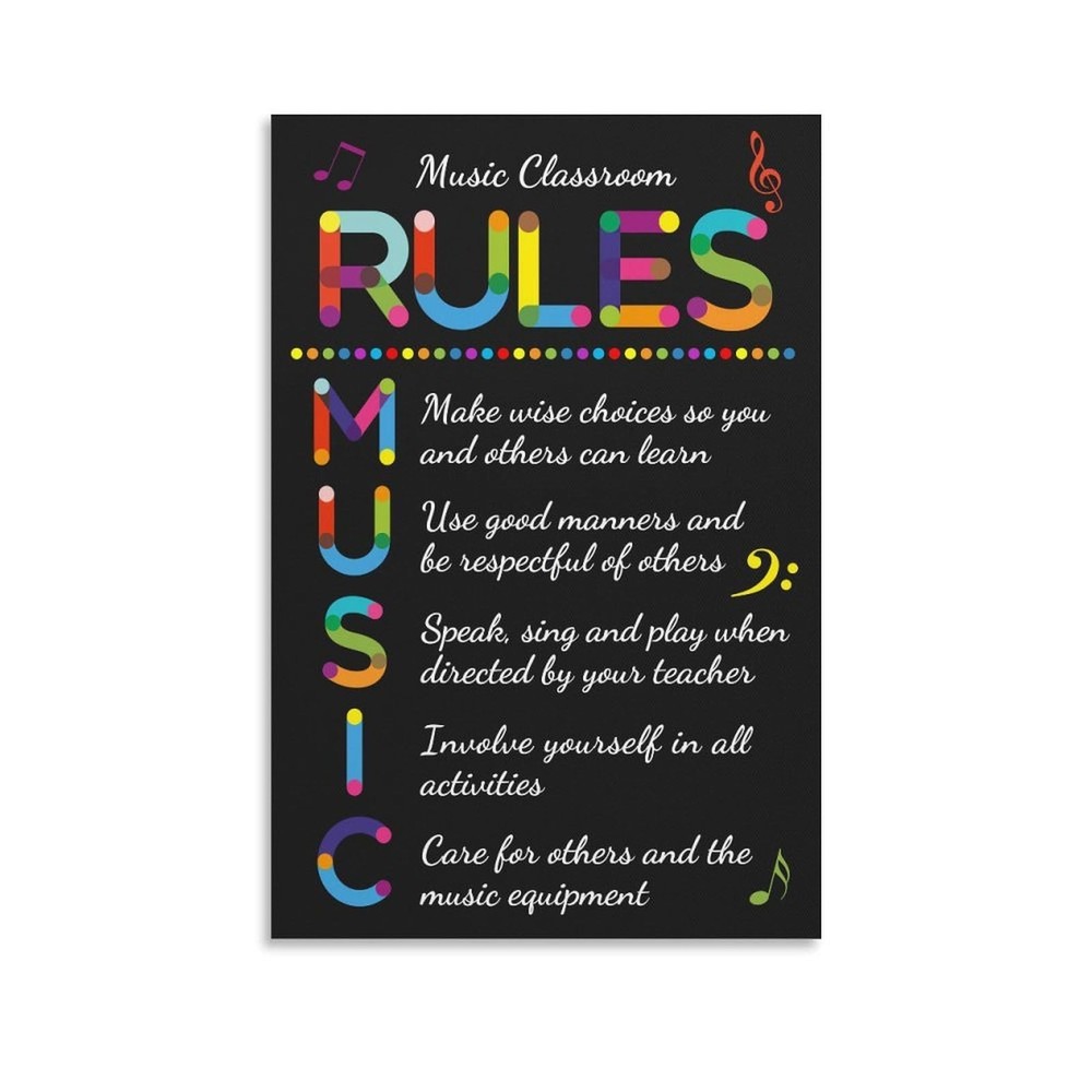 Music Classroom Rules Posters | Educational Decor for Schools & Homeschooling