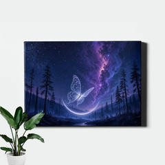 butterfly_moon_galaxy_night_forest