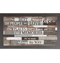 The Best Things in Life Wall Art – Long Horizontal Framed Rustic Quote Sign