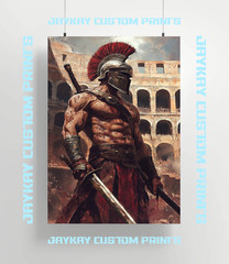 Spartans Roman Warrior Art Poster Print – No Frame