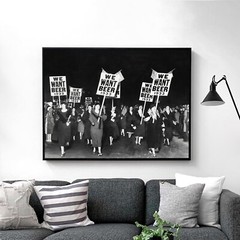 Women Want Beer Protest – Prohibition 1920s Funny Bar Wall Art Poster Print