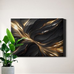 black_gold_luxury_abstract_diagonal_metallic_ribbons