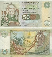 ADAM SMITH 50 BRITISH POUNDS GLOSSY POSTER PICTURE PHOTO money currency euro 157