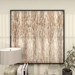 1- Panel Abstract Framed Wall Art with Black Frame 47 In. X 47 In.