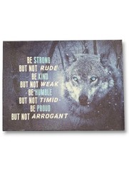 Wolf Canvas Home Decor Strong Quote Wall Art 15.5″L × 11.5″H × 0.5″W