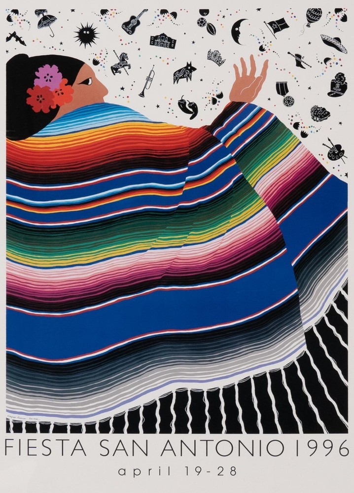 SAN ANTONIO FIESTA 1996 POSTER 24 X 36 Inches Looks beautiful