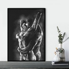 Canvas Painting African Art Black Couple Posters Prints Abstract Canvas Wall Art