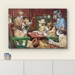 12″x18″ – Canvas Print Wall Art – Dogs Playing Poker Series by C.M Coolidge