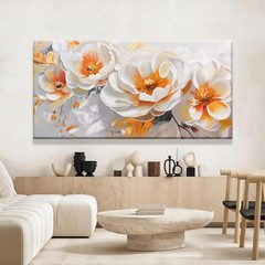Large Wall Art For Living Room Floral Wall Artwork Modern Canvas Art Wall Dec…