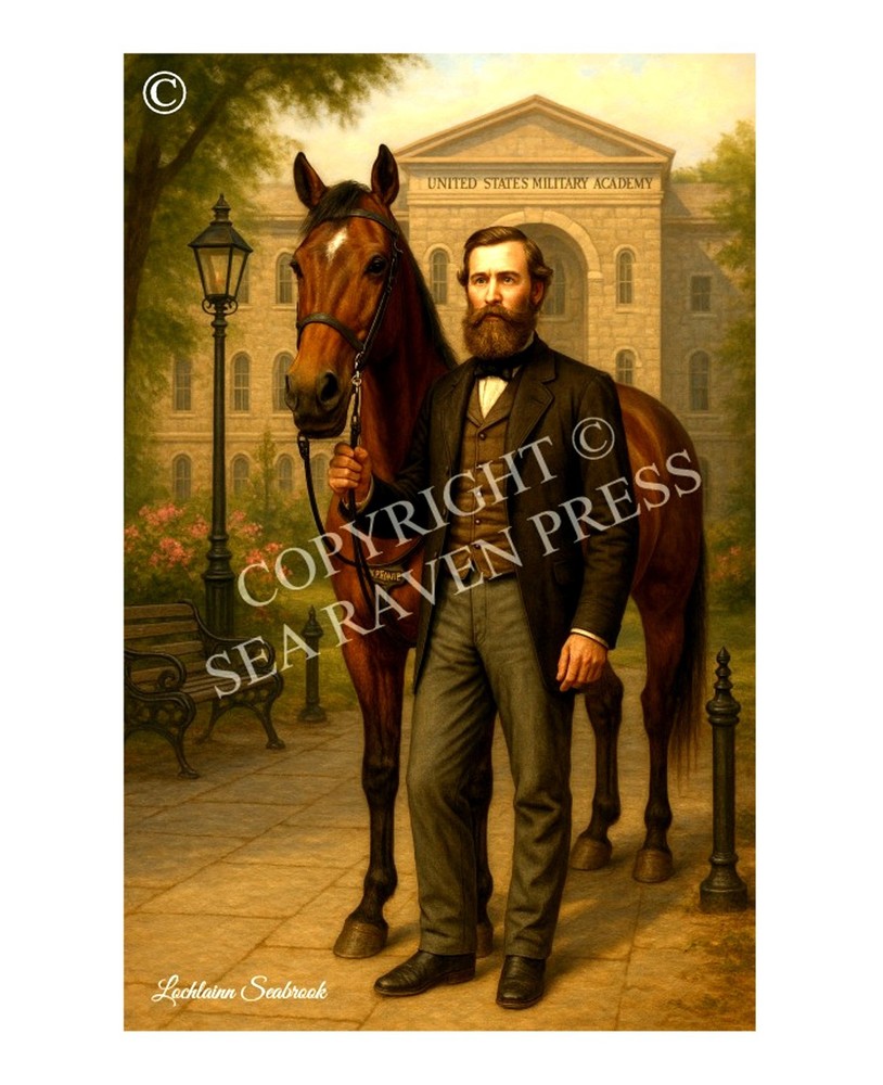 JEB Stuart with His Horse Virginia by Lochlainn Seabrook 11 x 17 Poster – New!