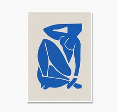 Matisse Art Print Poster, Matisse Cut Outs, Matisse Art, Vintage Art 3 Blue Crem