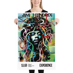 JIMI HENDRIX – 1969 STUTTGART 24″ x 36″ ART PRINT PSYCHEDELIC
