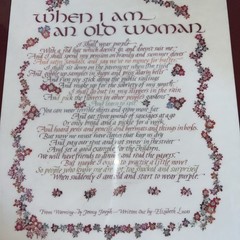 When I Am An Old Lady Print Wall Art Home Decor Red Hat Purple Humorous Fun Mom