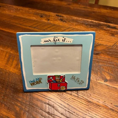 Handmade Tool Artwork & Frame – nursery or kids bedroom