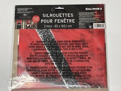 Halloween Michael Myers Window Silhouettes 2 Pack 33.5×65 Inches New Sealed