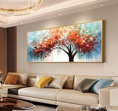Textured Tree of Life Wall Art for Living Room, Gold Framed 3D Abstract Tree …