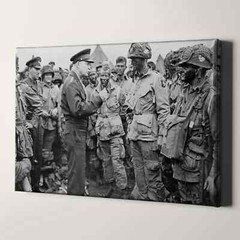 Dwight D Eisenhower D Day USA World War Two Canvas Print Wall Art