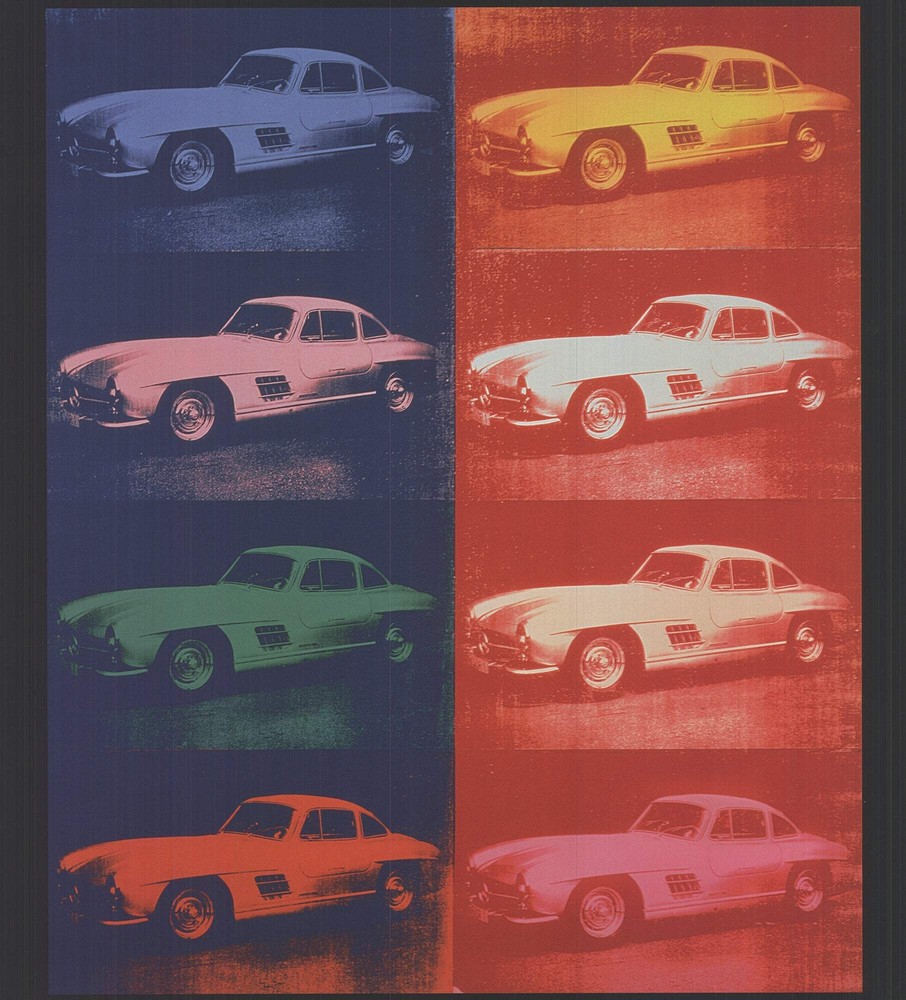 ANDY WARHOL Mercedes-Benz 300 SL Coupe 20.75″ x 19″ Offset Lithograph 2010 Pop A
