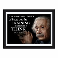 Albert Einstein Education Poster for Home Library Classroom or Office