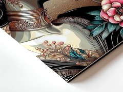 Wall Art Art Nouveau Woman Floral Portrait with Hummingbirds Decorative Print