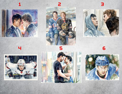 Heated Rivalry Watercolor Style Wall Collage Poster Print Kit