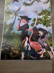 The Birdwatcher Art Print Canvas Whimsical Bird Lisa Finch- 12 x 16.5 Inch