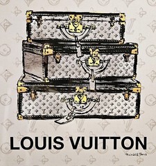 FASHION TRUNKS – Louis Vuitton – Fairchild Paris 14″ x 18″ Framed Print