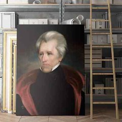 Andrew Jackson Portrait USA Presidents History America Canvas Print Wall Art