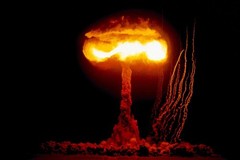 Nuclear Detonation Test Nevada 1957 Photo Art Print Poster 24×36 inch
