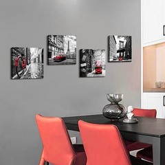 Black and White Wall Art for Bedroom Red City Wall Decor Paris Bathroom Pictures