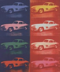 ANDY WARHOL Mercedes-Benz 300 SL Coupe 20.75″ x 19″ Offset Lithograph 2010 Pop A