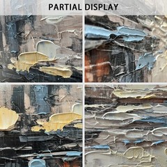 TYTAUPT Abstract Canvas Wall Art for Bedrooom Blue and Gray Wall Decor for Li…