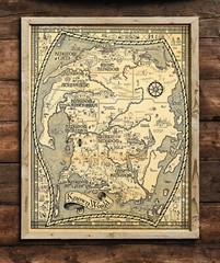 Society for Creative Anachronism Map of the -Known World- SCA History Poster