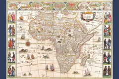 Map Africa With Cities and Tribes 1644 Antique Vintage Style Travel World Africa