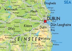 Ireland Physical Map 16.5×23.3 Inch Paper Laminated Wall Poster Art Geography