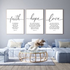 Bible Verse Faith Hope Love Quotes Canvas Wall Art Decor Scripture Love Wall …