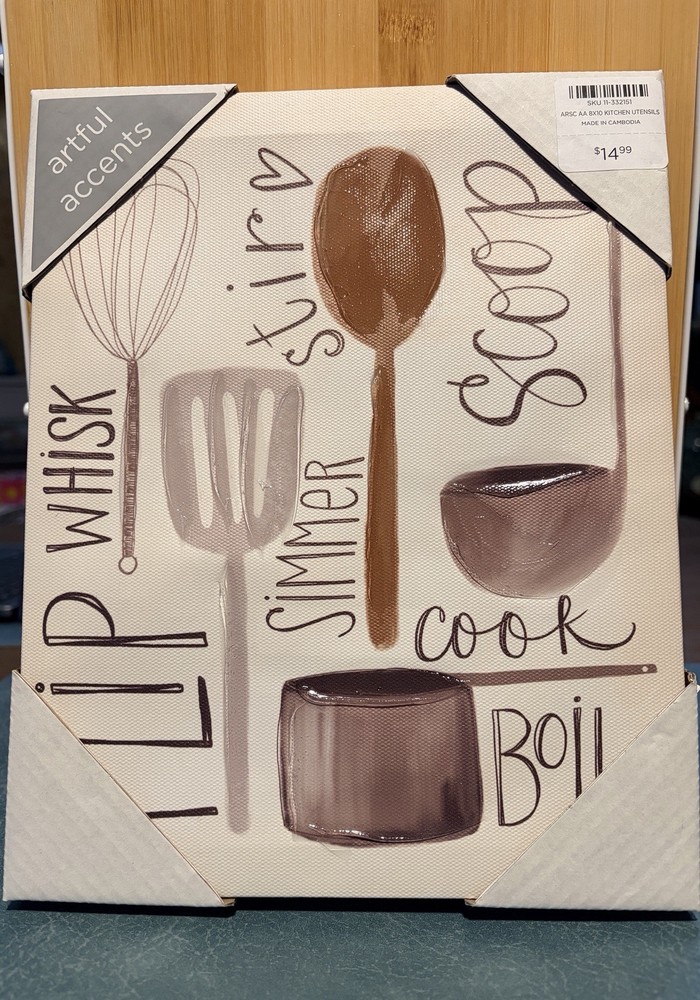 Artful Accents Kitchen Utensils Picture – 8×10