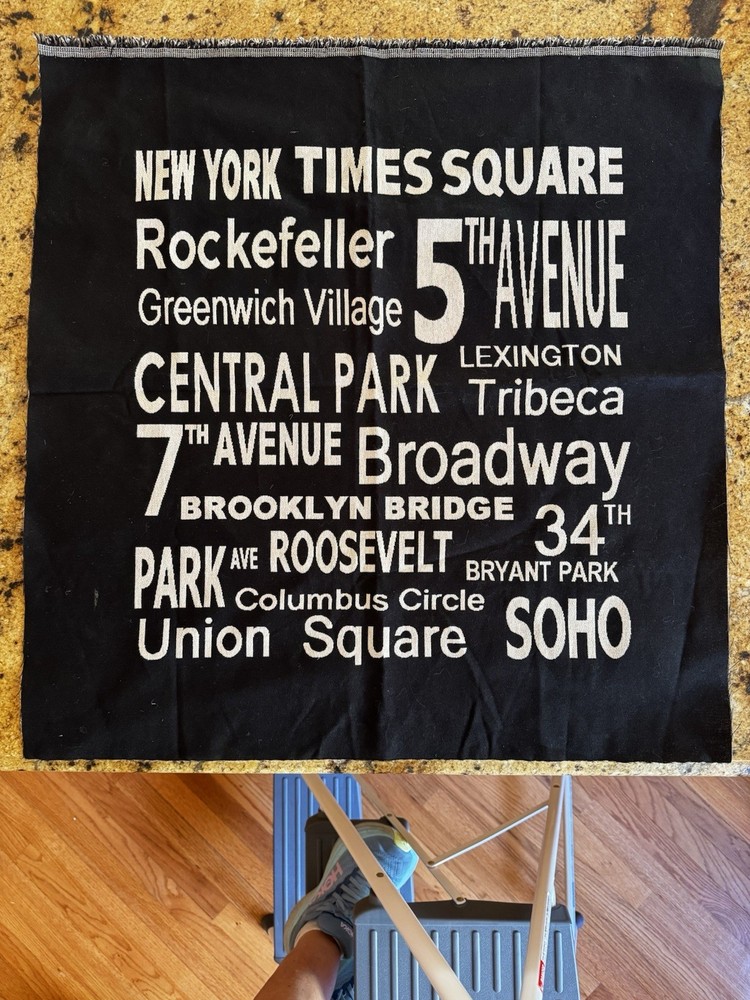 New York City Landmarks Print On Fabric Iconic Luke Wilson Design Square