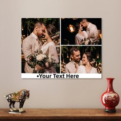 Sentimental Couple Anniversary Gift Thick Frameless Custom Photo Date Canvas