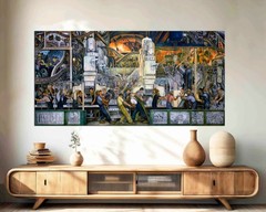 Diego Rivera, Detroit Industry, South Wall, Narrow Horizontal Wall Art Large Art
