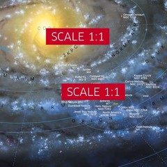 The Milky Way. A map of our galaxy — Space poster